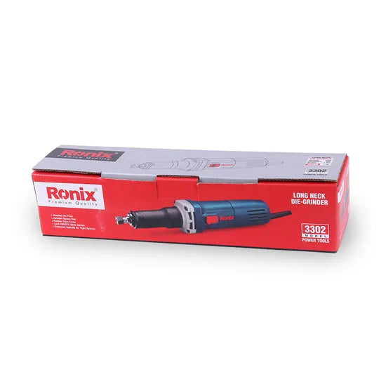 Ronix 3302 Extra Long Neck Air Straight Die Grinder Extreme Series 710W Motor with 12000-28000rpm Die Grinder