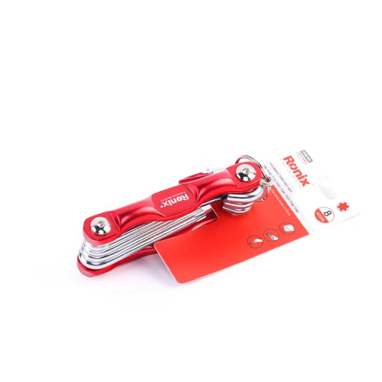 Ronix 8 PCS High Quality Model Rh-2041 Mini CRV Folding Torx Key Set