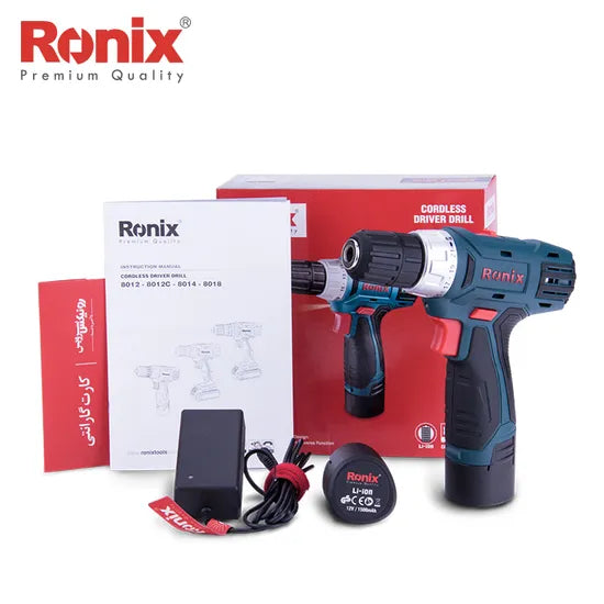Ronix 8012 Keyless Chuck and Variable Speed Home Repairing Tool 2-Speed Variable Speed Cordless Drill Driver