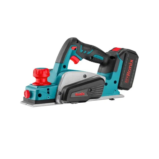 Ronix 8603 Double Blade Cordless Planer 20V 4ah 1500RPM Handy Table Household Cutting Board Mini Electric Wood Planer