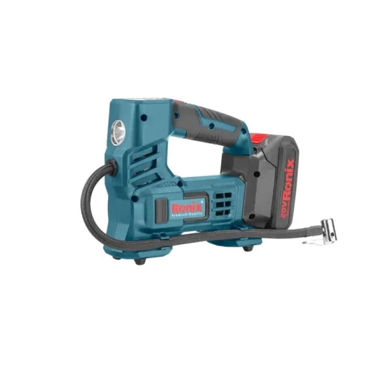 Ronix 8605 Cordless Mini Compressor 20V 2ah Air Pump Portable Tire Inflator 250psi Mini Air Compressor for Car