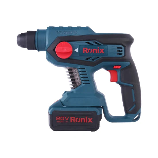 Ronix 8910K Rechargeable Brushless 20V Cordless Li-ion Battery Rotary Hammer Drill Machine