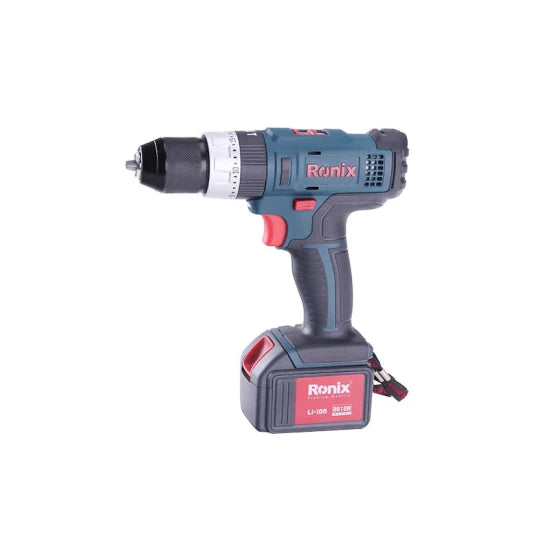 Ronix High Quality Model 8618n Two 18V Li-ion Batteries 10mm Cordless Drill Driver
