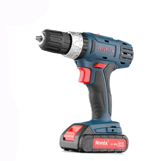 Ronix Model 8018 1500rpm Cordless Drill Driver with 2 Batteries