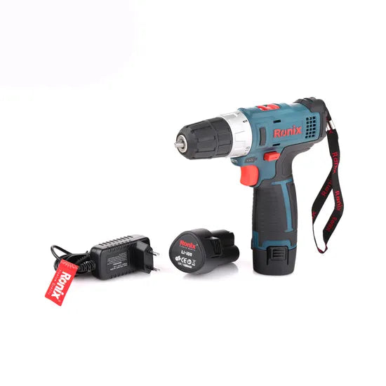 Ronix Model 8612n Power Tools 12V Rechargeable Cordless Screwdriver Driver Drill