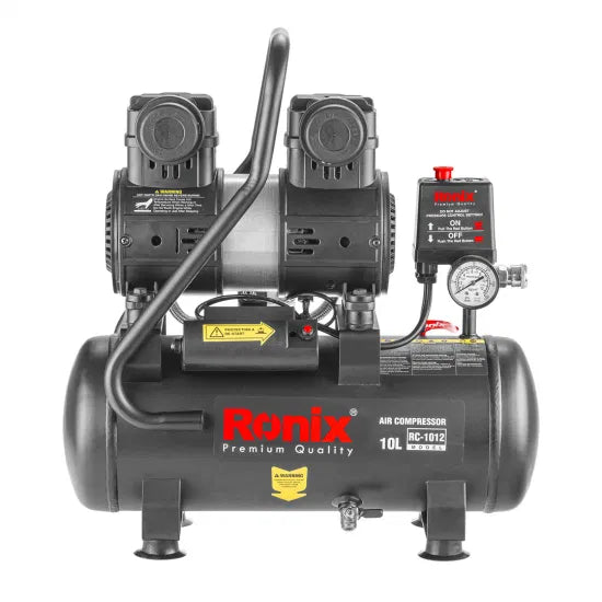 Ronix Model RC-1012 10L Silent Screw Air Compressor Machine Mini Air Compressor Portable