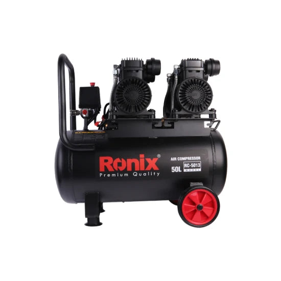 Ronix RC-5013 Cheap Price Low Noise 50L Portable Electric Double Motor Inflator Machines Air Compressor
