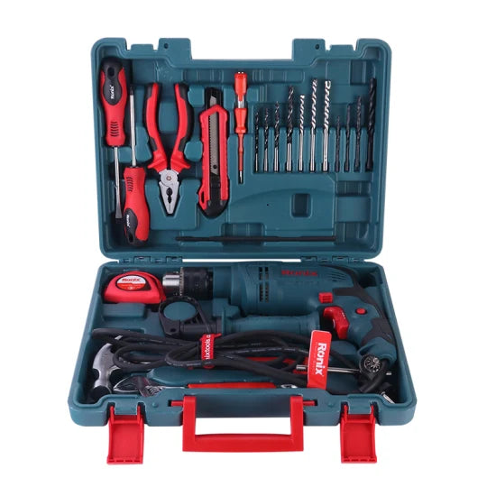 Ronix RS-0001 for Industrial or Home Use Portable Professional Machine 650W Power Impact Drill Kit