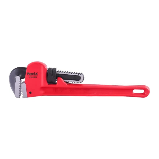 Ronix Rh-2551 Pipe Wrench 10" Heavy Duty Aluminum Steel Straight Telescopic Pipe Stainless Steel Adjustable Wrench