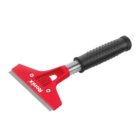 Ronix Rh-3052 Stainless Steel Scraper 200mm High Quality Promotion Stainless Steel for Cleaning with Rubber Handle