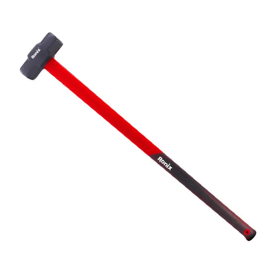 Ronix Rh-4746 8lb Sledge Hammer Quality Shock-Resistant Fiberglass Handle Sledge Hammer Steel Head Sledge Hammer
