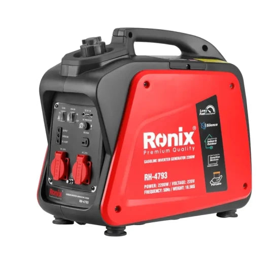 RONIX Ronix Rh-4793 Gasoline Inverter Generator 2200W 220V Leafy Portable Silent Generator Home Use Inverter Generator Machine