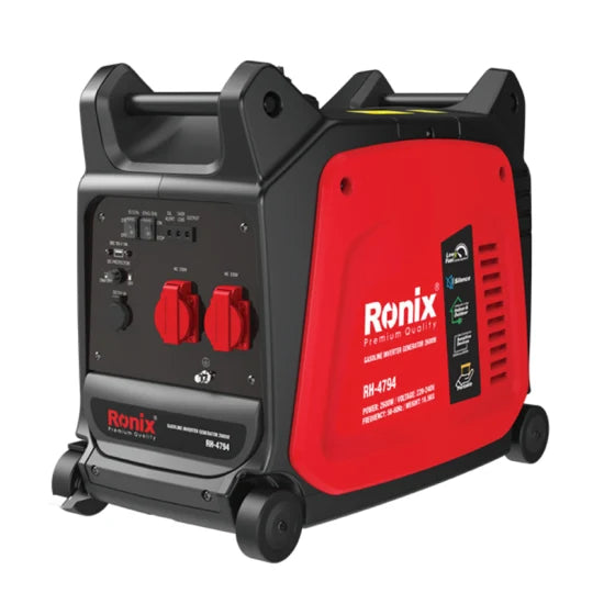 Ronix Rh-4794 Gasoline Inverter Generator 2600W Generator Leafy Portable Silent Generator Home Use