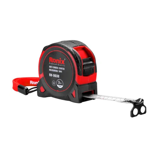 Ronix Rh-9038 3m Repairing Hand Tool Metric Inch Tape Multifunctional Measuring Tape Heavy Duty Tool Construction Ruler Steel Measuring Tape