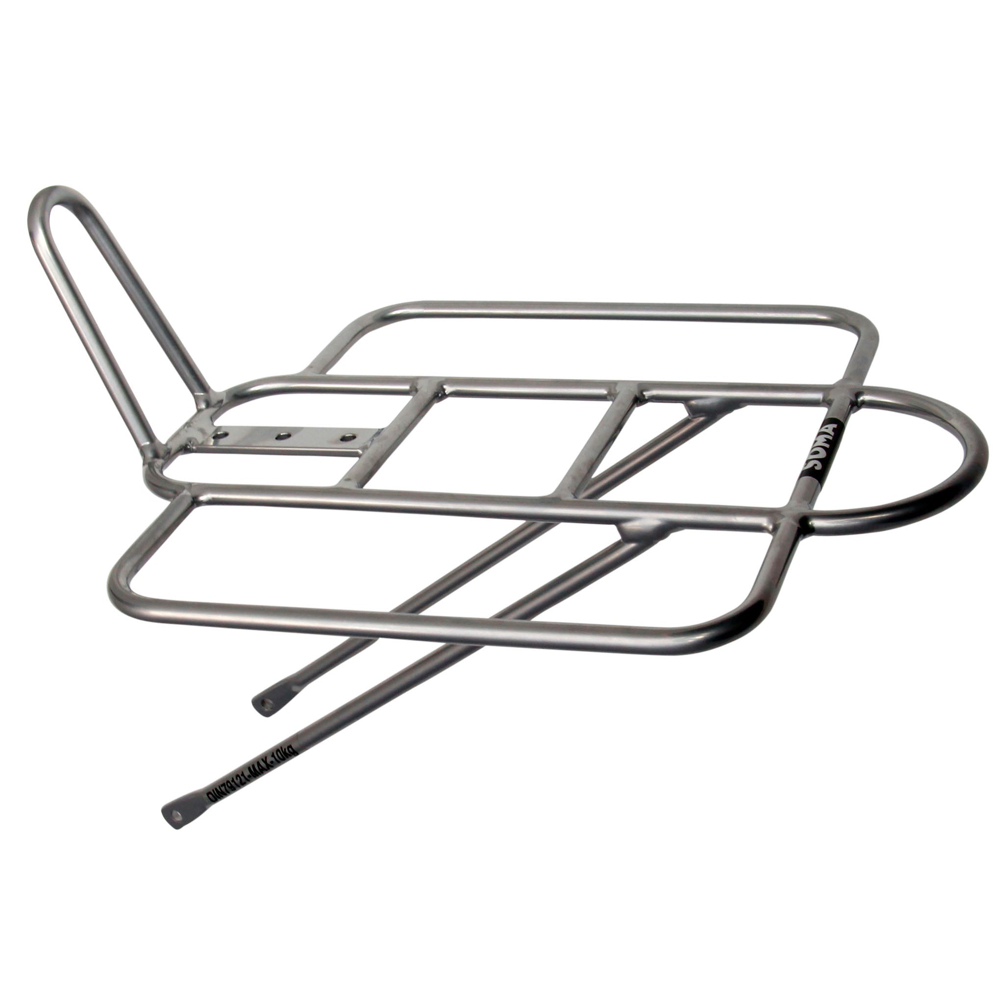 Soma Demi Porteur Front Cargo Racks – Aluminum Bicycle Bike Fork Mount P-Clamp Attachments, Lightweight 10kg Load Capacity, Satin Finish, Front Use