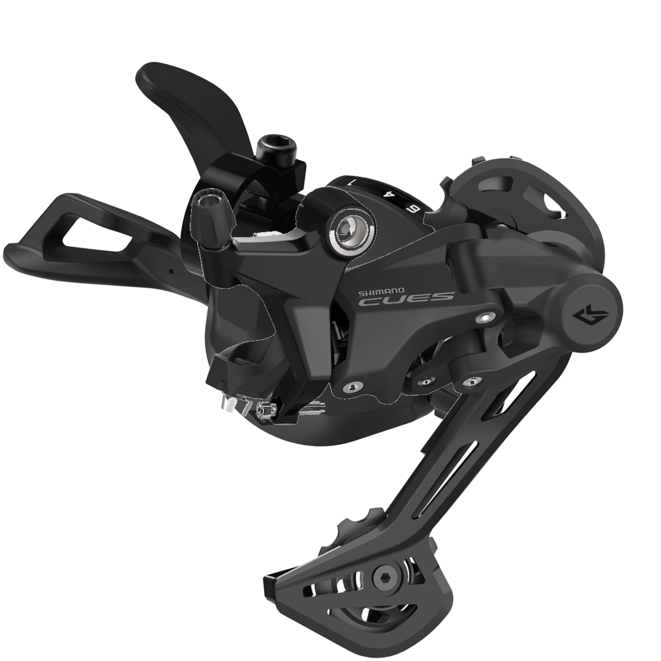 Shimano CUES 9-Speed LinkGlide Shifter & Rear Derailleur Bundle Compatible with E-Bike, Rapidfire Plus, Shadow Design