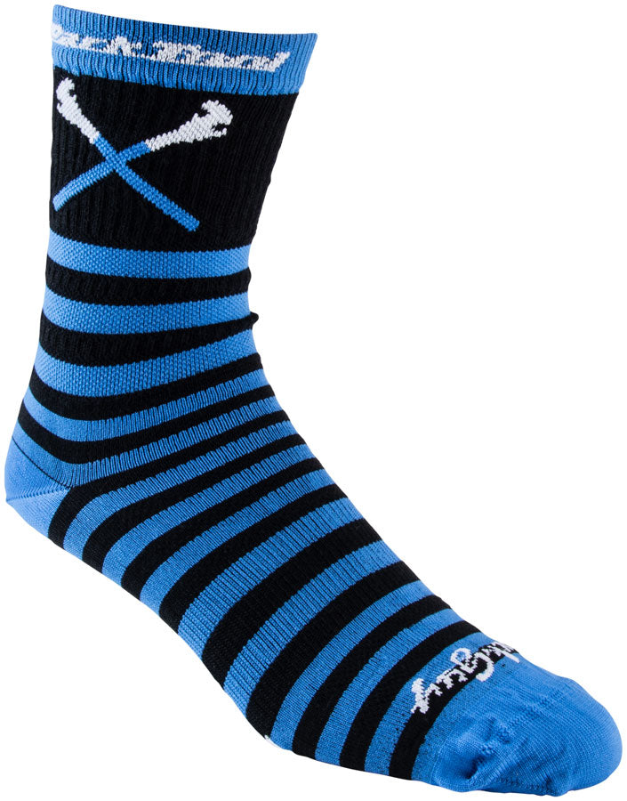 Park Tool SOX-6 Cycling Socks - Black/Blue, Large/X-Large