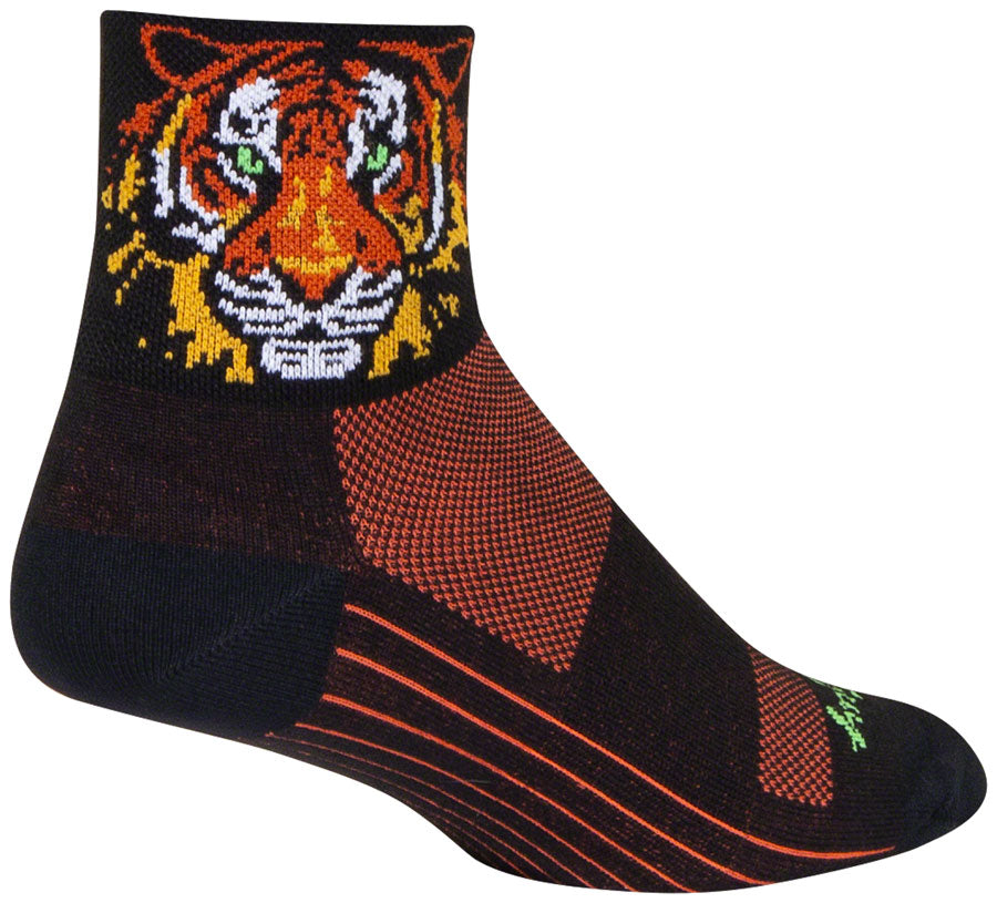 SockGuy Classic Easy Tiger Socks - 3", Small/Medium