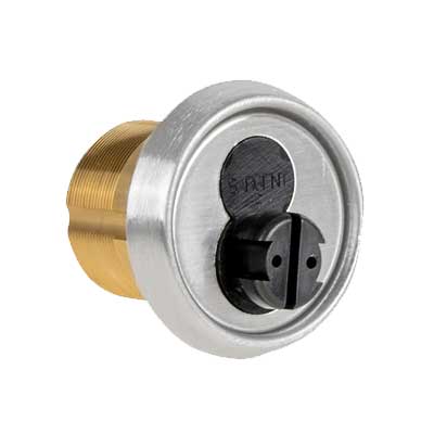 Sargent 6042-US32 Mortise Cylinder Housing, 1-1/4†LFIC, Standard Sargent Cam, Accepts a 6 Pin IC Core, LC, Bright Stainless Steel Finish