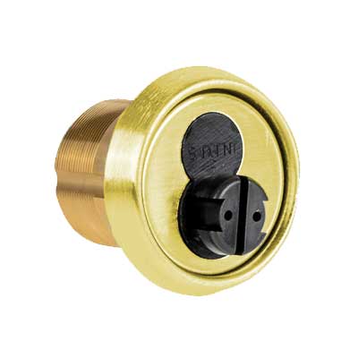 Sargent 6042-US3 Mortise Cylinder Housing, 1-1/4 In. LFIC, Standard Sargent Cam, Accepts a 6 Pin IC Core, LC, Bright Brass Finish