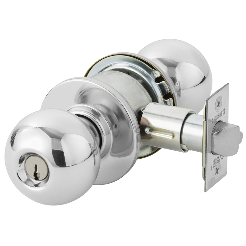Sargent 6G37 6 Line Medium-Duty Cylindrical Knob Lock, O Rose, B Knob - Classroom Function