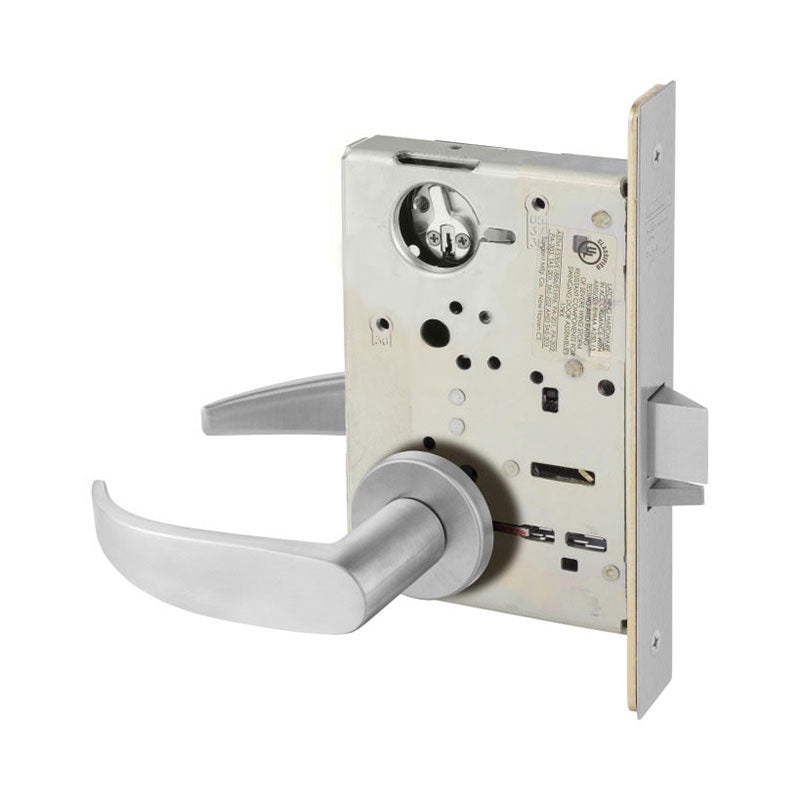 Sargent 8215-LNP Passage or Closet Mortise Lock, P- Lever, LN - Rose, Field Reversible, Grade 1