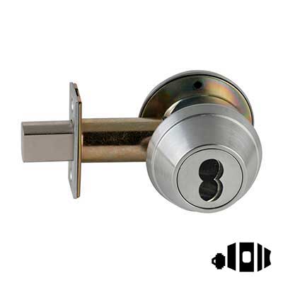 Schlage B663J Classroom Deadbolt, 2-3/4" Backset, Accepts Schlage Large Format FSIC, Less Core, Grade 1