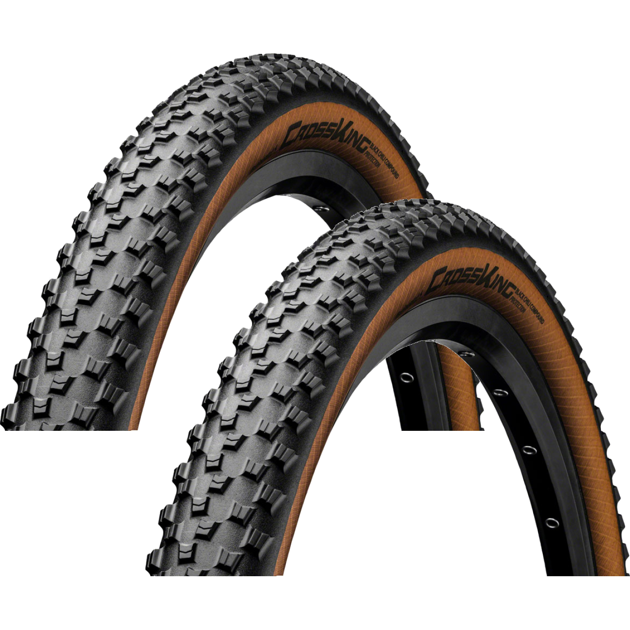 Continental Cross King 29x2.20 Tubeless Mountain Bike Tire with Black Chili Compound & ProTection (Quantity: 2) 1019660000