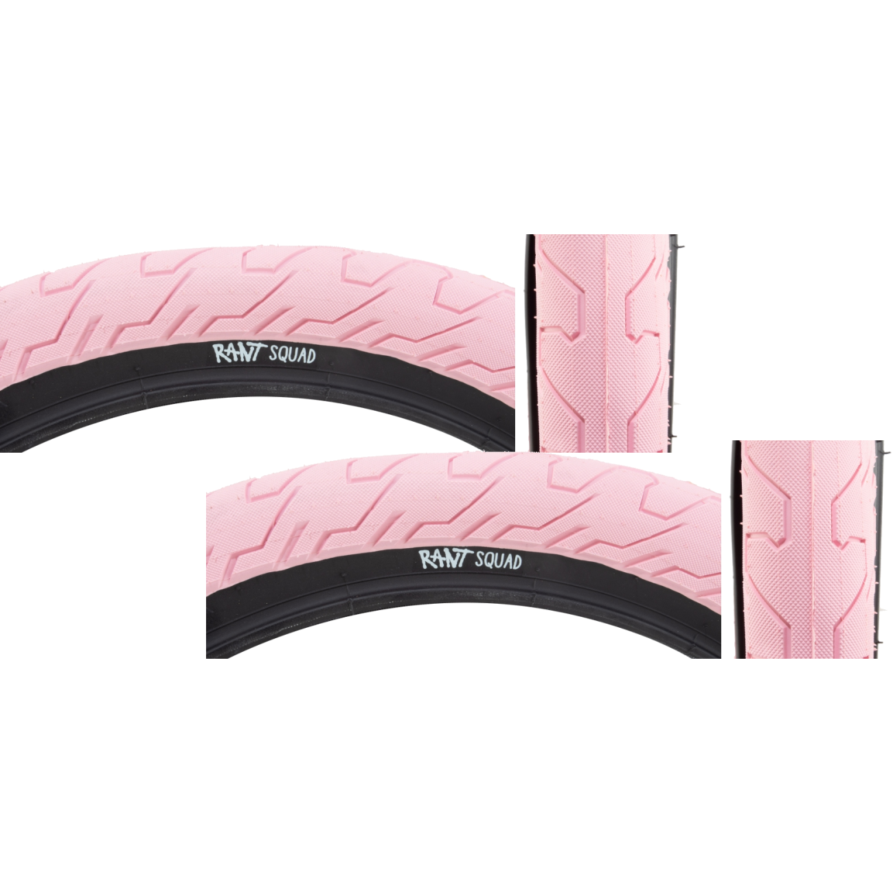 Pack of 2 Rant Squad 20x2.3 Wire TPI 60 Pk/Blk Tire Clincher Reflective No. ISO 4069 440-18078