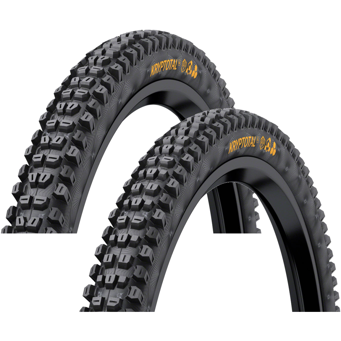 Continental Kryptotal 29 x 2.40 Tubeless Ready Mountain Bike Tires - Soft Compound, Downhill Casing, E-Bike Rated Dual-Size Pair 01019920000, 01019570000