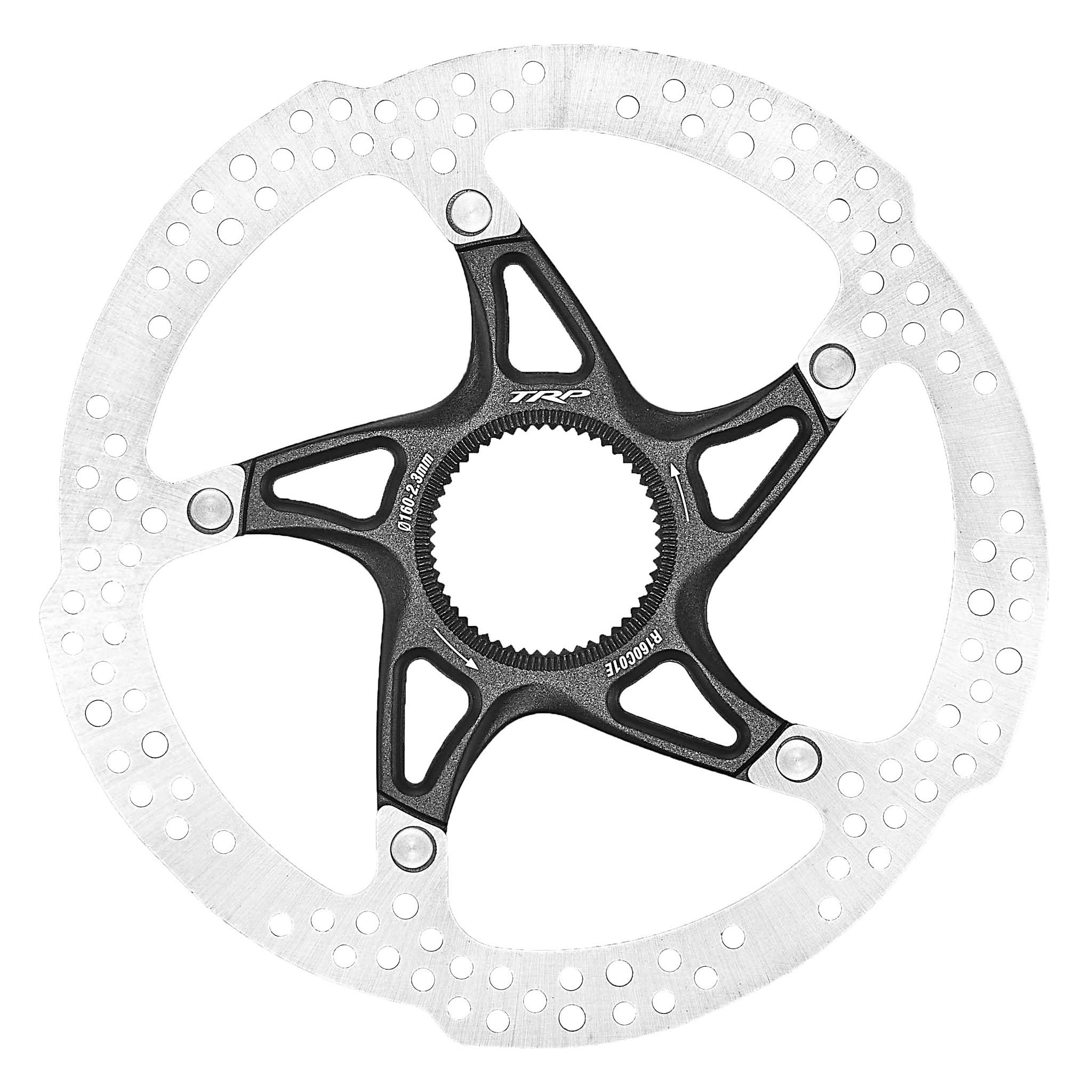 TRP 2-Piece Center Lock Rotors – Stainless Steel, Alloy Heat Dispersion, Precise Tolerance, Mountain & Road Bike Compatible, Multiple Sizes