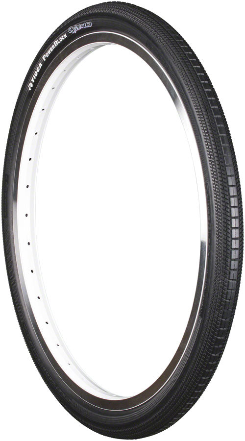 Premium BMX Tires - Tioga PowerBlock OS20 20x1.60/1.85 Clincher Wires, 60 TPI, Low Resistance, Durable Rubber & Abrasion Protection