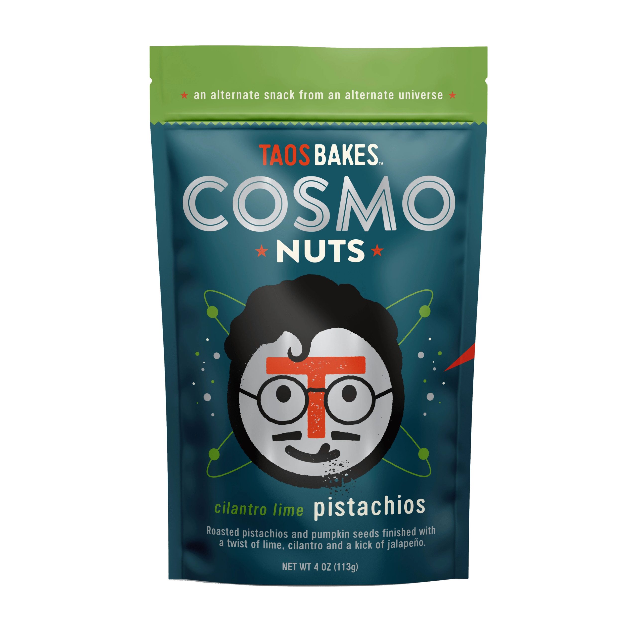 Taos Bakes Cosmo Nuts, Cilantro Lime Pistachios, 4oz