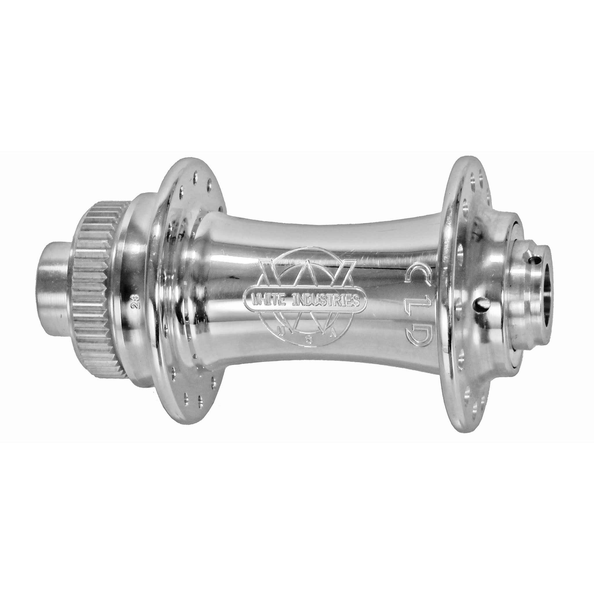 White Industries Front CLD TA Hub, 12x100mm 28h, Silver