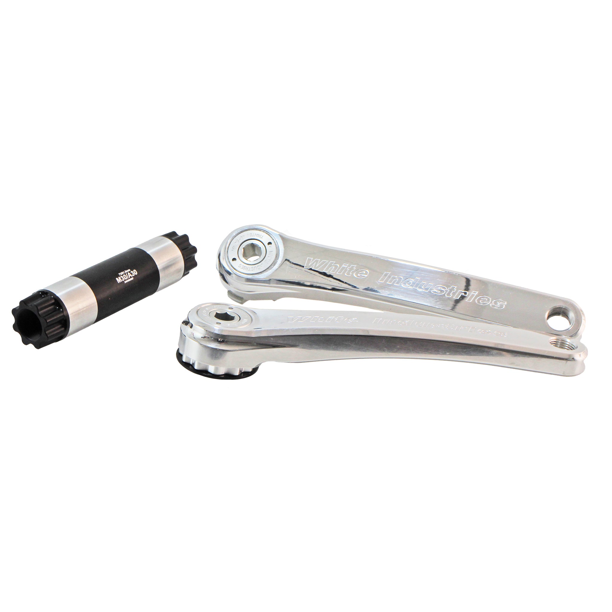 White Industries M30 Mountain Cranks, 30mm Spindle, 170mm, Silver