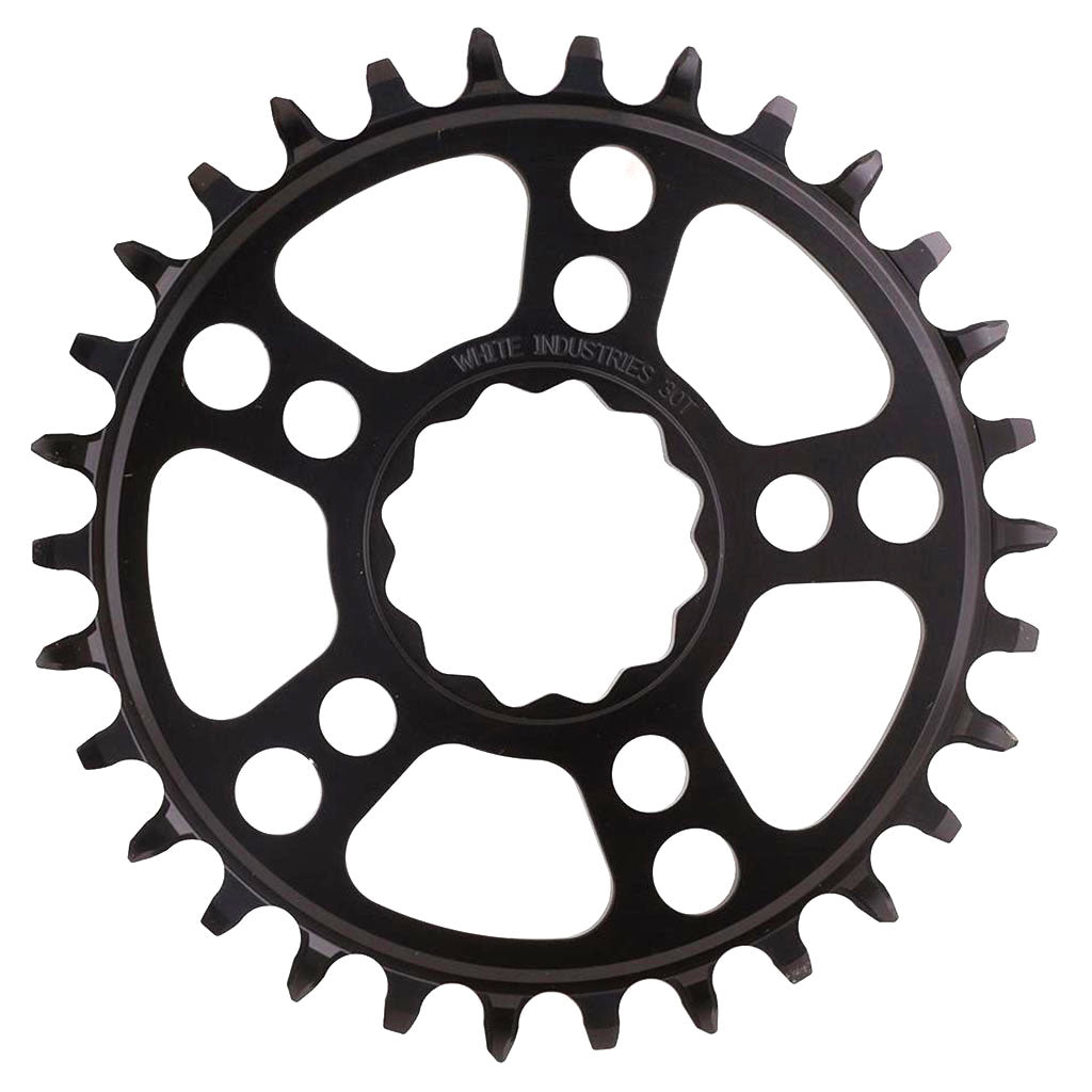 White Industries MR30 TSR 1x Chainring (0mm Offset) 28T, Black