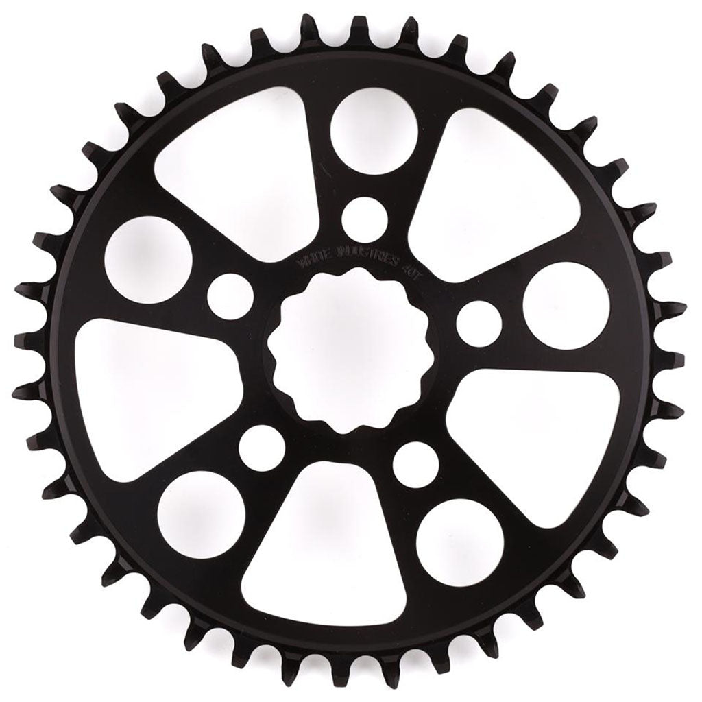 White Industries MR30 TSR 1x Chainring (3mm Offset) 40T, Black