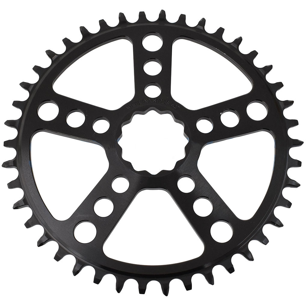 White Industries MR30 TSR 1x Chainring (3mm Offset) 42T, Black