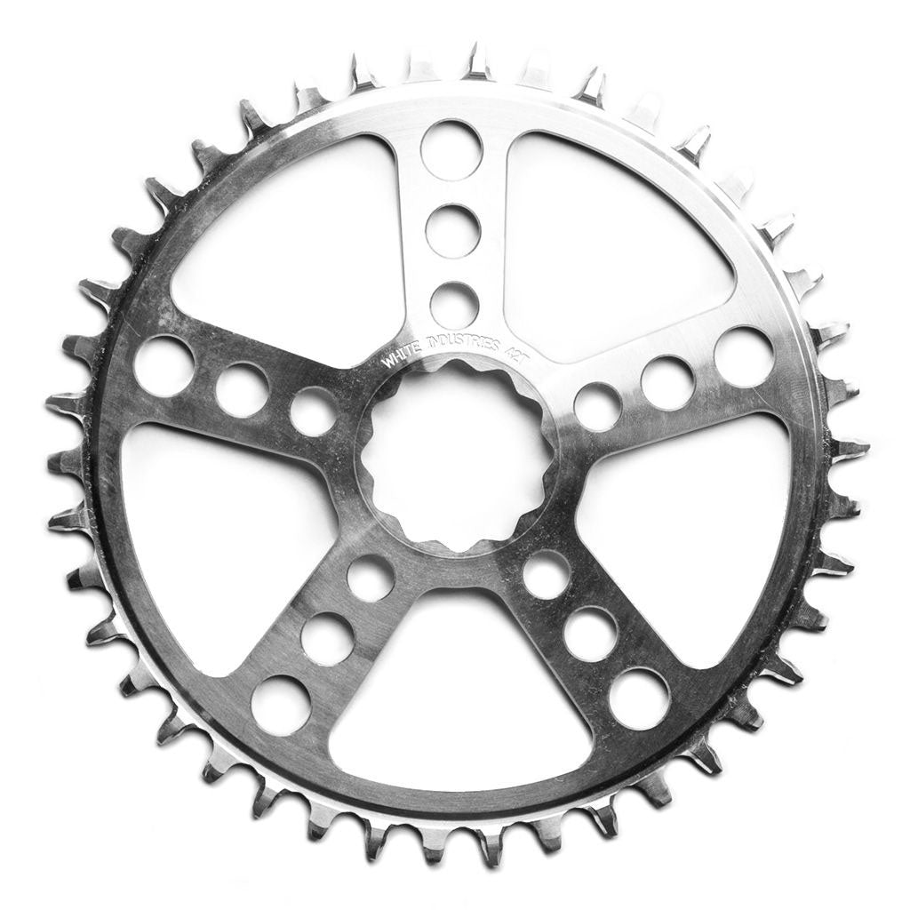 White Industries MR30 TSR 1x Chainring (3mm Offset) 42T, Silver