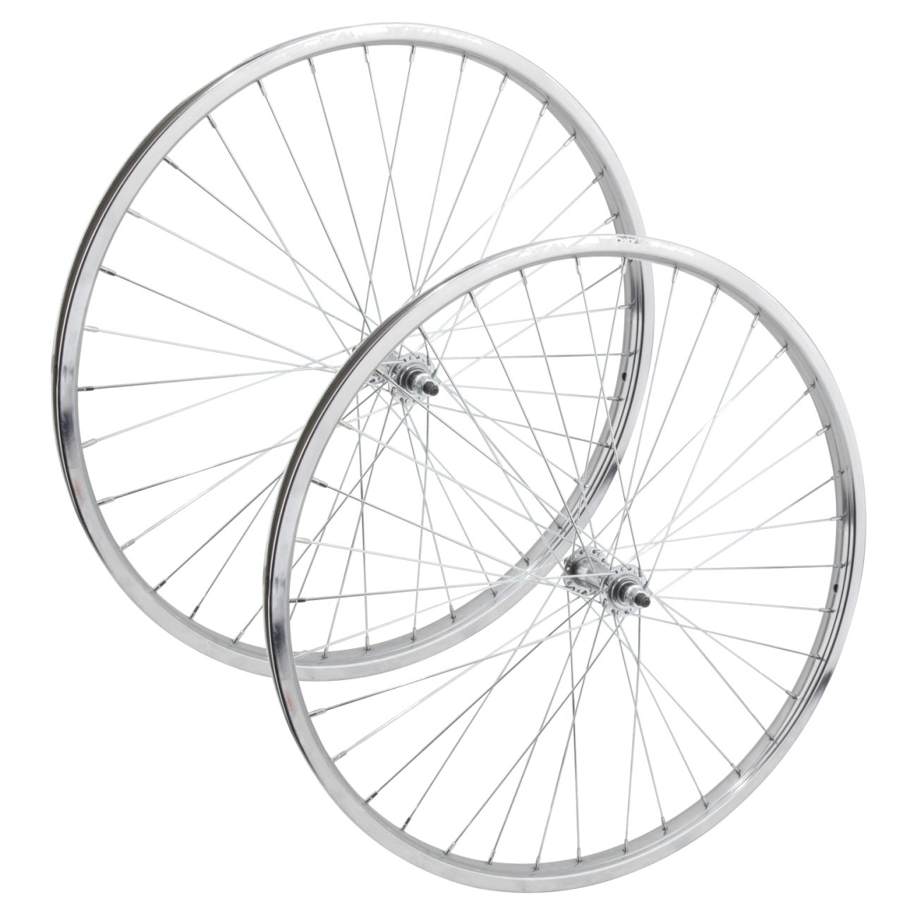 26in Wheel Bundle - W/M Steel Rim, SB-1000 Hub, 36H, 14G Spokes, 3/8 Axle, Tube Only