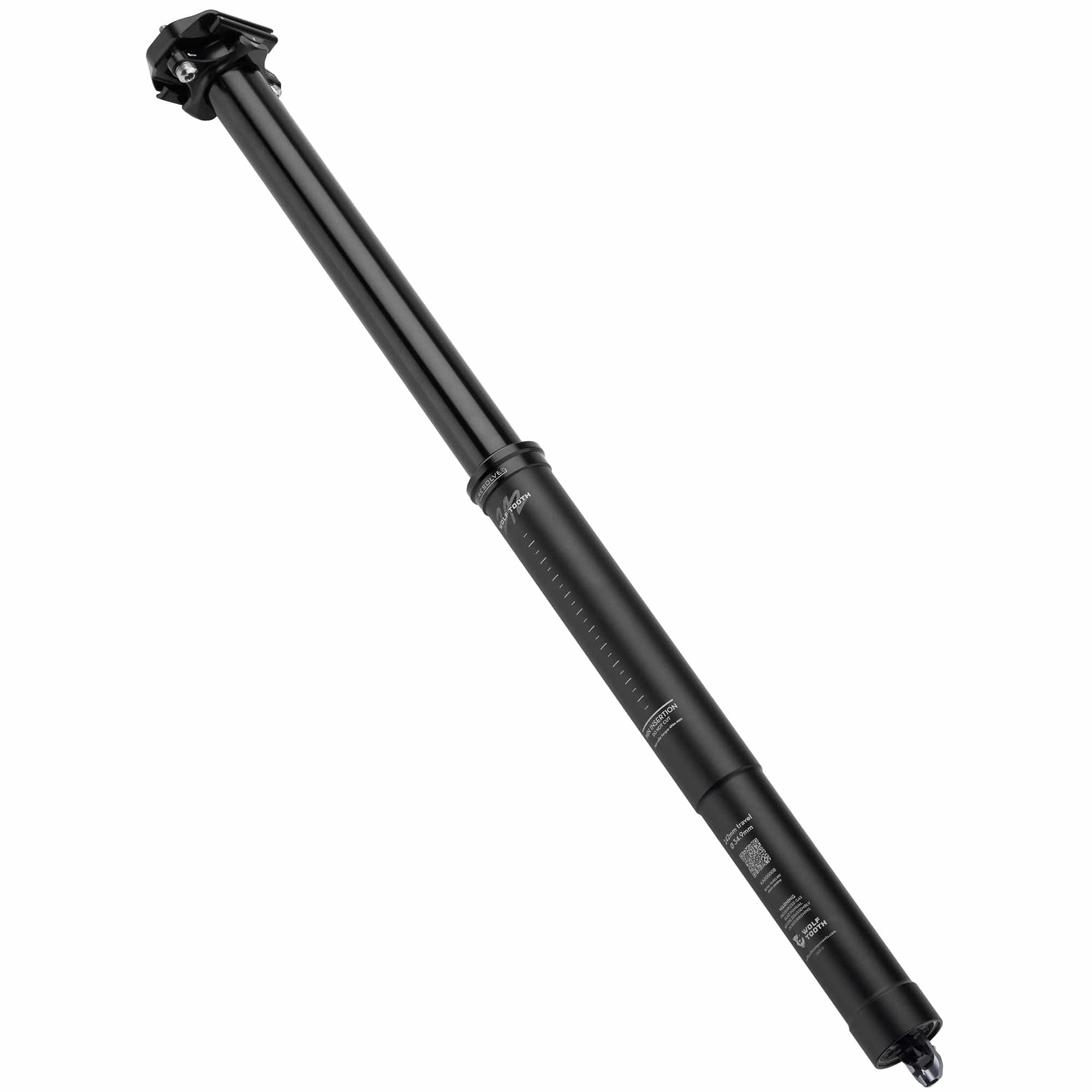 Wolf Tooth Resolve Dropper Seatpost - 31.6, 242mm Travel, Black, Rev 2