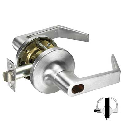 Accentra (Yale) AU5408LN-ICLC-626 Classroom Cylindrical Lock, LFIC Less Core, Satin Chrome