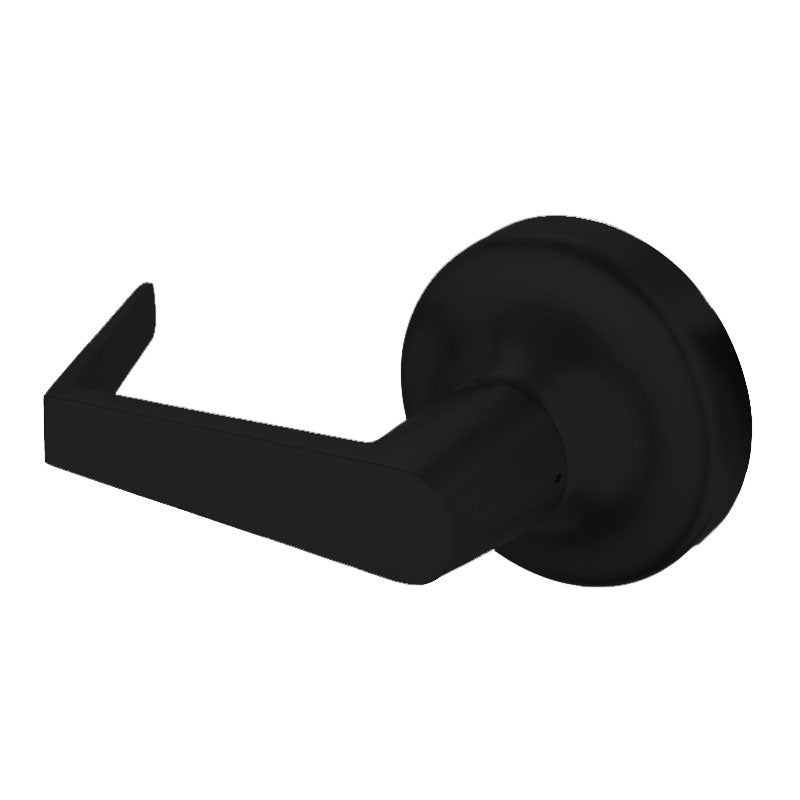 Accentra (Yale) AU448F BSP Exit Device Trim, Rose Trim, Passage, Augusta Lever, For 6100, 6170 Series, Non-Keyed, Satin Black Suede Powder Coat