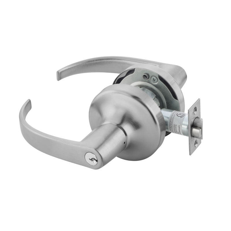 Accentra (Yale) PB-4718LN-626-SC-KD Accentra (Yale) Intruder Classroom Lever Lockset, PB Lever, Schlage "C" Keyway, Keyed Different, [2] Keys, 626 Satin Chromium