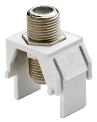 Pass And Seymour Non-recessed Nickel F-connector In White Finish