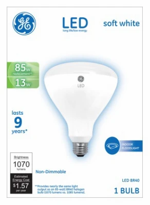 Led Floodlight Bulb, Soft White, 1070 Lumens, 13 Watt