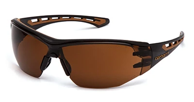 Easley Safety Glasses With Bronze Anti-fog Lens And Black And Tan Frame