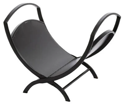 Fireplace Log Bin With Pan, Durable Metal Construction For Wood Storage