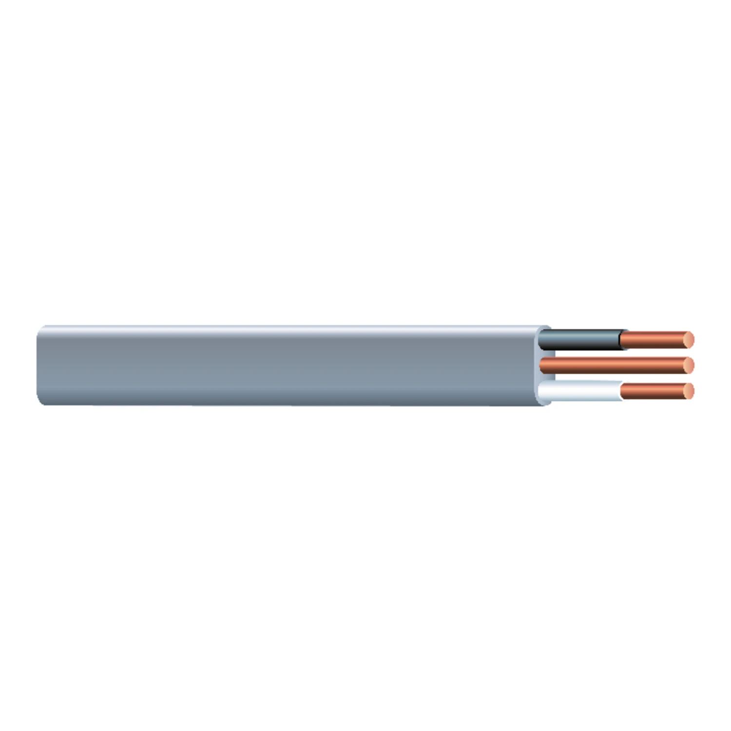12 Gauge 2 Conductor Underground Feeder Cable With Ground, 25 Feet Length