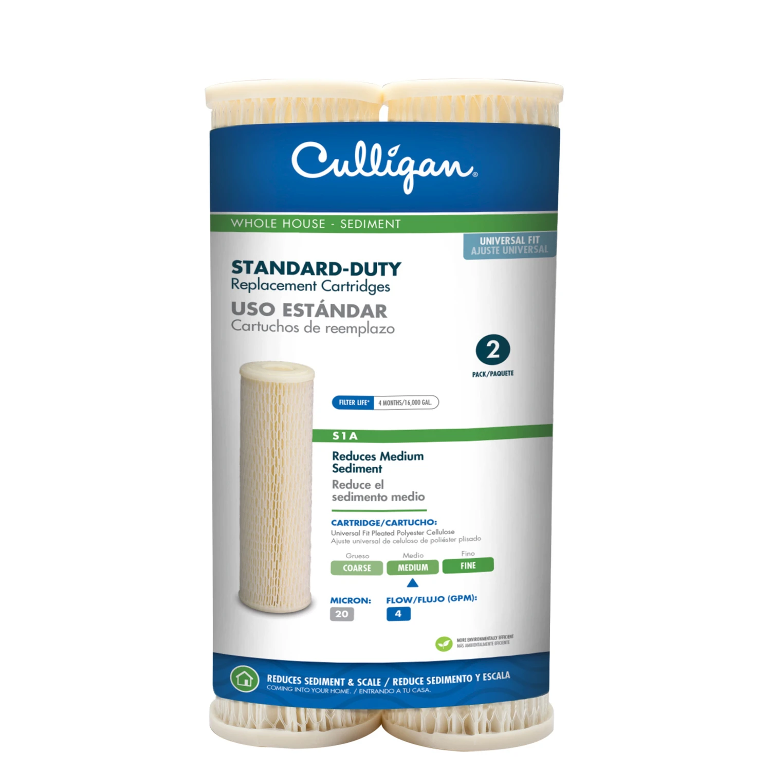 Sediment Water Filter Replacement Cartridges, 2-pack